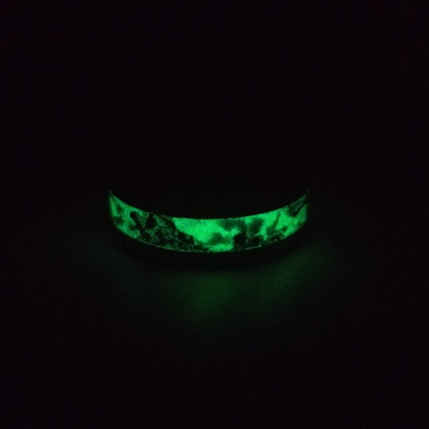 Galaxy opal ring. Tungsten carbide glow ring with forest green opal and jade fire opal inlay. Men's ring. Sizes 5-13