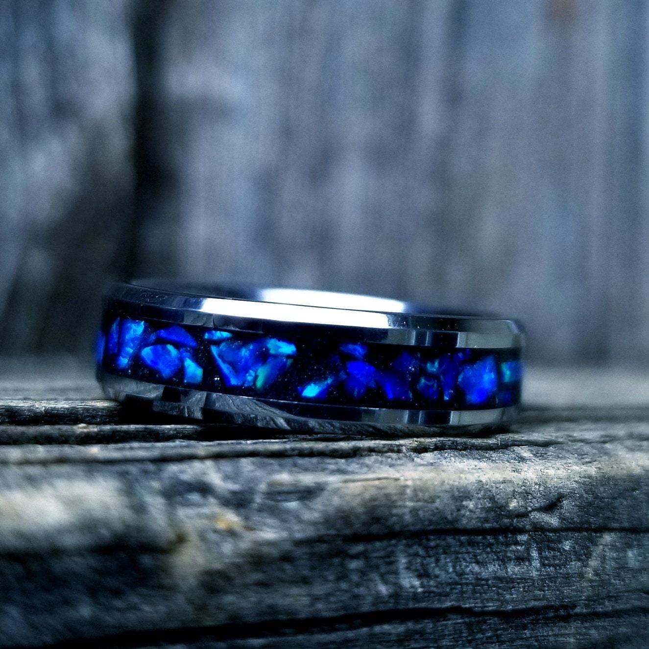 Glow in the 2025 dark mens wedding rings